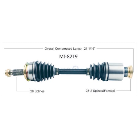Surtrack Axle Cv Axle Shaft, Mi-8219 MI-8219